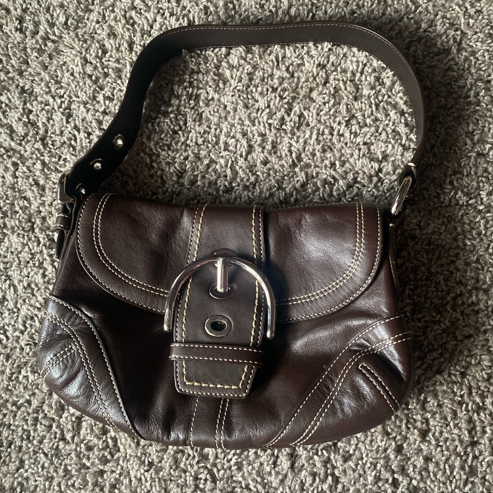 Coach Dark Brown Leather Bag